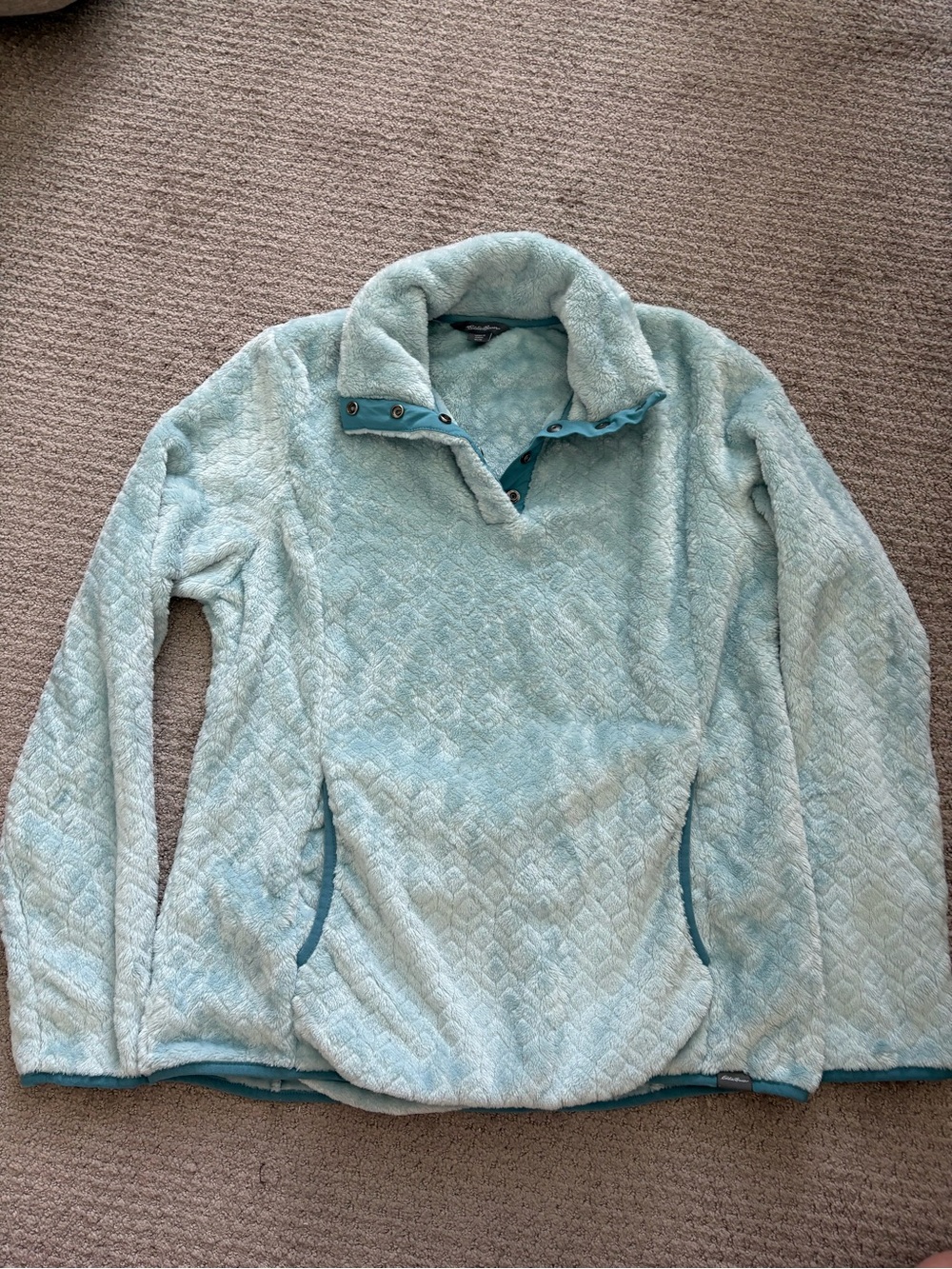 Light Blue Eddie Bauer Fleece Pullover Jacket